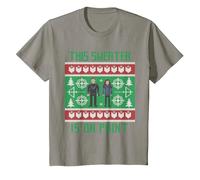Suéter navideño Feo Marvel Hawkeye Clint Barton Kate Bishop Camiseta, Niños, Pizarra, 8 años