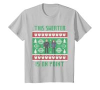 Suéter navideño Feo Marvel Hawkeye Clint Barton Kate Bishop Camiseta, Niños, Plata, 12 años