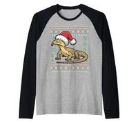Suéter navideño Feo Savannah Monitor Lizard Camiseta Manga Raglan
