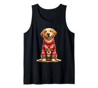 Suéter navideño Golden Retriever Felicidad Camiseta sin Mangas