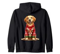 Suéter navideño Golden Retriever Felicidad Sudadera con Capucha