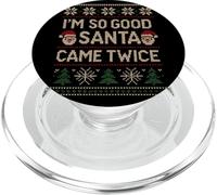 Suéter navideño «I'm So Good Santa Came Twice Naughty» PopSockets PopGrip para MagSafe