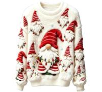 Suéter navideño para Hombre y Mujer con Lindo Estampado de pingüino y Copo | Capuchas Para Parejas Jerséis Padre Anchas Nieve Amarillo Y2k Hasta Estar Paradise Arregladas Tejidas