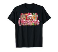 Suéter navideño Retro Vintage a Cuadros Merry Christmas Ya'll Camiseta