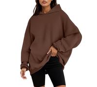 Suéter Negro Suéter Estampado Gráfico Casual Deporte Sólido Activo Streetwear Sudadera con Capucha Sudadera con Capucha Estilo Skater, café, XL
