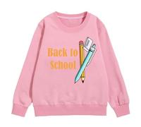 Suéter Niñas Manga Larga 2024 Sudadera Oversized Algodón Bloque de Color Cuello Redondo Sudadera con Capucha Tops Adolescentes Niñas Sudaderas Novedades Moda Otoño Invierno Ropa Exterior Tallas