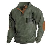 Suéter para hombre con cremallera, sudaderas para hombre de manga larga, cómoda parte superior sin capucha, sudadera de algodón, sudadera elástica, chaqueta informal, media cremallera, manga larga