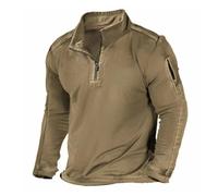 Suéter para hombre de gran tamaño, sudaderas para hombre, 100 % algodón, jersey con cremallera, parte superior sin capucha, camiseta deportiva cómoda, manga larga, color sólido, sudadera básica