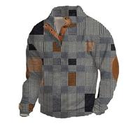 Suéter para hombre sin colección de invierno 2024 de moda impresión digital 3D aspecto de punto media cremallera ropa exterior casual tendencias de moda, Rosa., S