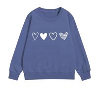 Suéter para niña 140 simple - sudadera chaqueta para niña cálida sudadera de manga larga oversize suéter navideño con estampado de corazones cárdigan de moda hermoso al aire libre algodón chaqueta