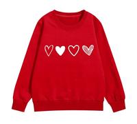 Suéter para niña 140 simple - sudadera chaqueta para niña cálida sudadera de manga larga oversize suéter navideño con estampado de corazones cárdigan de moda hermoso al aire libre algodón chaqueta