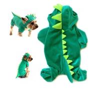 Suéter para perros de forro polar, ropa para perros pequeños, disfraz de dinosaurio de Halloween, ropa para perros, ropa para cachorros, suéter divertido para bulldog francés