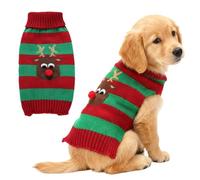 Suéter Para Perros: Traje De Cachorro Rojo Suave, Linda Bata Cálida Para Perros, Traje Festivo De Invierno Para Mascotas | Unidad Textil Mullida Y Tierna Con Protección Contra El Calor, Estilo Avanzad