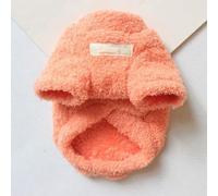 Suéter Polar de Doble Capa Cálido para Invierno, Ropa Perro de Color Liso para Gatos y Perros con Lazo para Correa(Orange,XX-Large)
