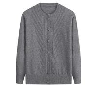 Suéter Tipo Cárdigan De Mujer - Cárdigan con Cuello Redondo, Suéter, Abrigos para Mujer, Otoño, Mediana Edad, Camisa De Punto, Suéter De Moda, Tops Informales, Estilo A, 4XL