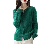 Suéter Tipo Cárdigan Tejido De Lana con Botones Y Manga Larga para Mujer