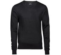Suéter V-Neck De Mezcla De Merino Tee Jays Gris Negro O Azul