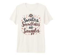 Suéteres Copos de Nieve y acurrucarse Amor Camiseta Premium
