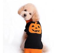 Suéteres de Halloween para perro, gato, calabaza, ropa de punto, disfraz para mascotas, suéter de Halloween para gatitos y perros pequeños