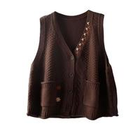 Suéteres de Navidad para mujer, ropa de punto, chaleco de punto en capas, suéter retro para mujer, suéter literario para otoño e invierno, adelgazante, disfraz de otoño, trajes de Navidad, regalos