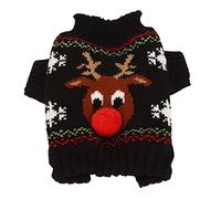 Suéteres de Nieve para Perros, Patrón de Alce Navideño, Suéteres de Invierno Estilo Cuento de Hadas para Perros Pequeños y Medianos, Tejidos con Tela de Fibra Acrílica (XL)
