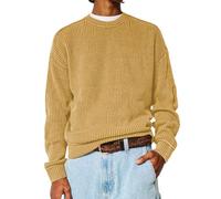 Suéteres de pana para hombre, cuello redondo, casual, ropa de calle, manga larga, suéter holgado de retazos, sudadera holgada para hombre, sudadera de hombro caído, ajuste holgado, ropa de calle