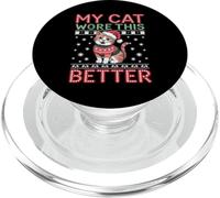 Suéteres navideños feos a Juego con Cat Wore This Better Family PopSockets PopGrip para MagSafe