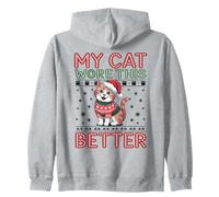 Suéteres navideños feos a Juego con Cat Wore This Better Family Sudadera con Capucha