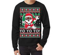 Suéteres para hombre del Reino Unido, sudadera sin capucha para hombre "I Do It For The Hos Santa Christmas Sweater Parody Your Ultimate Festive Holiday Wear Sudaderas de gran tamaño para hombres
