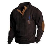 Suéteres para hombre, talla S, cuello alto, estampados, ajuste holgado, casual, pana, botones, manga larga, para uso cómodo y elegante, sudaderas con capucha para hombre, gimnasio del Reino Unido