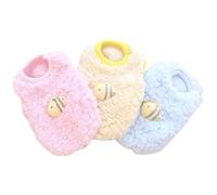 Suéteres para Perros para pequeños suéteres de Perros de 3pcs para Perros pequeños, suéter de Perro de vellón de Coral cálido de Invierno con Lindo patrón de Abejas, Ropa de Chihuahua Perros pequeños