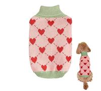 Suéteres para perros pequeños, ropa para mascotas, abrigo para mascotas, suéter de cuello alto, suéter para gatos, ropa para perro, cachorro, punto de corazón para clima frío