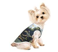 Suéteres personalizados para perros pequeños y medianos, diseños únicos, forro polar de poliéster suave, perfectos para recuperación de cirugías y uso diario, pintura de paisaje virtual, talla S