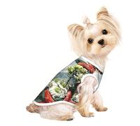 Suéteres personalizados para perros pequeños y medianos, diseños únicos, forro polar de poliéster suave, perfectos para recuperación de cirugías y uso diario, pintura de paisaje virtual, talla S