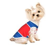 Suéteres personalizados para perros pequeños y medianos, diseños únicos, forro polar de poliéster suave, perfectos para recuperación quirúrgica y uso diario, bandera de Corea del Norte, talla S