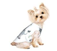 Suéteres personalizados para perros pequeños y medianos, diseños únicos, forro polar de poliéster suave, perfectos para recuperación de cirugías y uso diario, burro gris suave, talla S