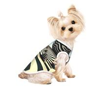 Suéteres personalizados para perros pequeños y medianos, diseños únicos, forro polar de poliéster suave, perfectos para recuperación quirúrgica y uso diario, cebra Op Art1 L