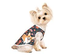 Suéteres personalizados para perros pequeños y medianos, diseños únicos, forro polar de poliéster suave, perfectos para recuperación de cirugías y uso diario, flores de campo, corgis S