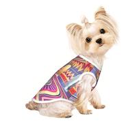 Suéteres personalizados para perros pequeños y medianos, diseños únicos, forro polar de poliéster suave, perfectos para recuperación de cirugías y uso diario, The Psychedelic Corridor, S