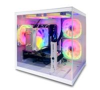 suevery PC para juegos AMD Ryzen7 8700F (8Core 16Threads hasta 5.0G) DDR5 32G RAM Nvme 1000GB SSD RTX 4060 8G VR Pre Built Desktop Computer Blanco