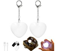 Suevut 2 PCS Love Wallet Tote Bag Luz de detección táctil,mini lámpara de bolso recargable LED, monedero con luces de corazón brillantes para mujeres y niñas