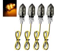 Suevut 4PCS Intermitentes Moto Homologados, 12V Intermitentes Moto, Universal Mini LED Indicadores para Scooter Quad Cruiser Off Road