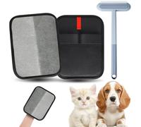 Suevut Quita Pelos Mascota Set 3 Piezas, 2 Guantes Quitapelos Reutilizables y 1 Cepillo Multifunción, Guante Quitapelos Antiestático para Perros y Gatos, para Sofá Ropa Alfombra Coche