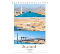 Suezkanal - Urlaubsplaner (Tischkalender 2026 DIN A5 hoch), CALVENDO Monatskalender: Per Kreuzfahrtschiff durch die ägyptische Wüste, vom Mittelmeer ins Rote Meer.