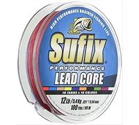 Sufix Performance Lead Core 100 Yardas línea de Pesca con medidor Digital, Transparente