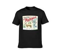 Sufjan Stevens Michigan Unisex 100% Cotton Short-Sleeve T-Shirts Black XXL