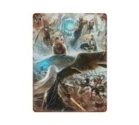 SUFOGBVG Póster de juego Final Fantasy 16 para decoración de pared, póster de metal moderno, decoración de bar, 40 x 30 cm