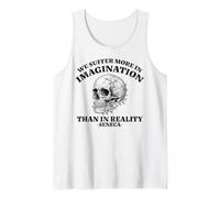 Sufrimos más en la imaginación: Cita de sabiduría estoica de Séneca Camiseta sin Mangas