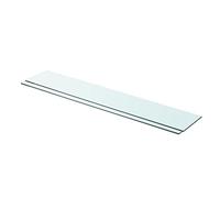 Sufrk 2 estantes de cristal transparente, 90 x 15 cm, estante de pared de cristal, estante de pared para baño, estantes de ducha y baño, estante de baño de cristal con cristal de seguridad templado