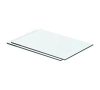 Sufrk 2 estantes de cristal transparente de 40 x 20 cm, estante de pared de cristal, estante de pared para baño, estantes de ducha o baño, estante de baño de cristal con cristal de seguridad templado